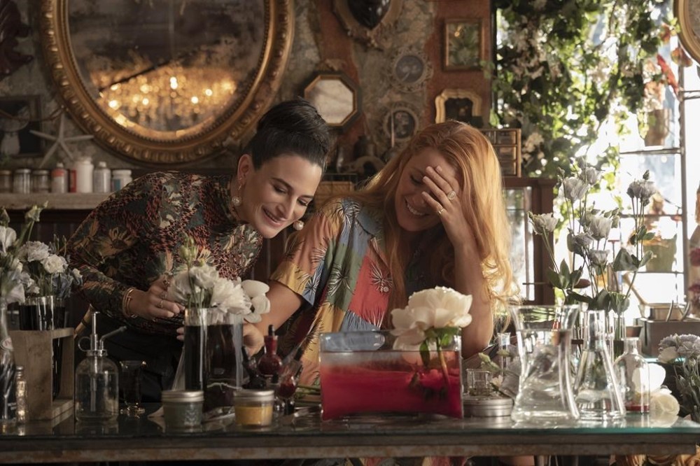 This image released by Sony Pictures shows Jenny Slate , left, and Blake Lively in a scene from