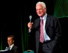 Magna Chairman Frank Stronach speaks at his final AGM in Markham, Ont. on Wednesday May 4, 2011. Stronach, the billionaire businessman charged with sexually assaulting 10 complainants, has broken his silence in an interview with CBC's The Fifth Estate.THE CANADIAN PRESS/Frank Gunn