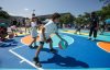 JOHN WOODS / FREE PRESS
Conan Alexander and other children participate in the grand opening of courts at River and Donald where the Winnipeg Sea Bears partnered with Buckets and Borders to open the outdoor court space Sunday, July 7, 2024. 

Reporter: tyler