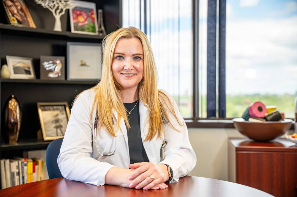 NIC ADAM / FREE PRESS
Dr. Ainslie Mihalchuk, who took over the registrar role on Monday, said the organization that oversees doctors will
work with the health minister and the government.