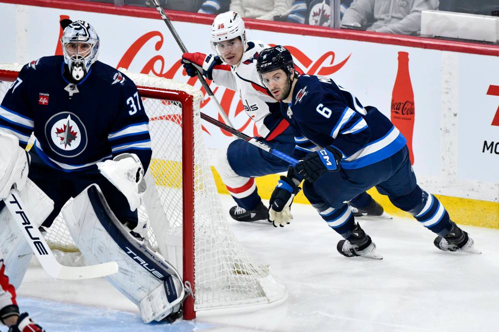 The Winnipeg obtained Colin Miller at the trade deadline last year from the New Jersey Devils but he only appeared in five regular-season games and one playoff game for the Jets. (Fred Greenslade / Canadian Press files)