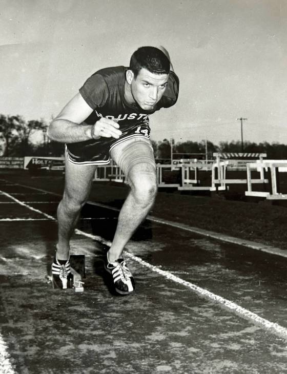 Jack Parrington ran track at the University of Houston. (Supplied)