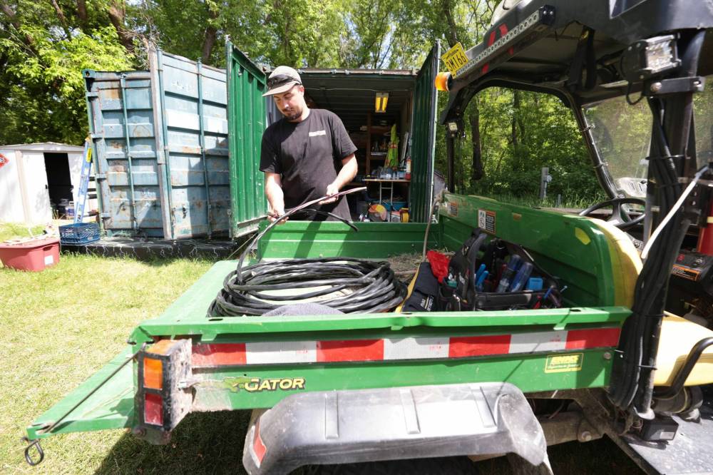 Electrician Pat McGarry lives at the Birds Hill Park for weeks before the festival. (Ruth Bonneville / Free Press)