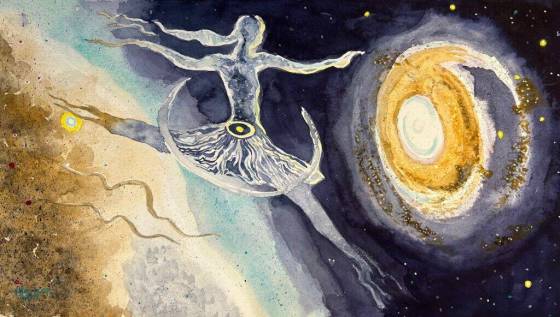 Local artist Jim Thomson’s watercolour painting, Dancer in the Dark, is included in the new Dancing Skies exhibit at the Cre8ery. (Supplied)