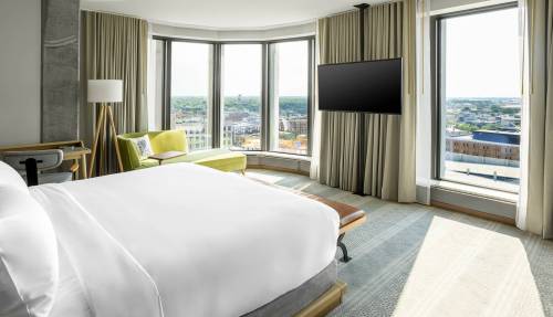 SUPPLIED
                                The Jasper&rsquo;s rooms offer a great view of the Fargo skyline.