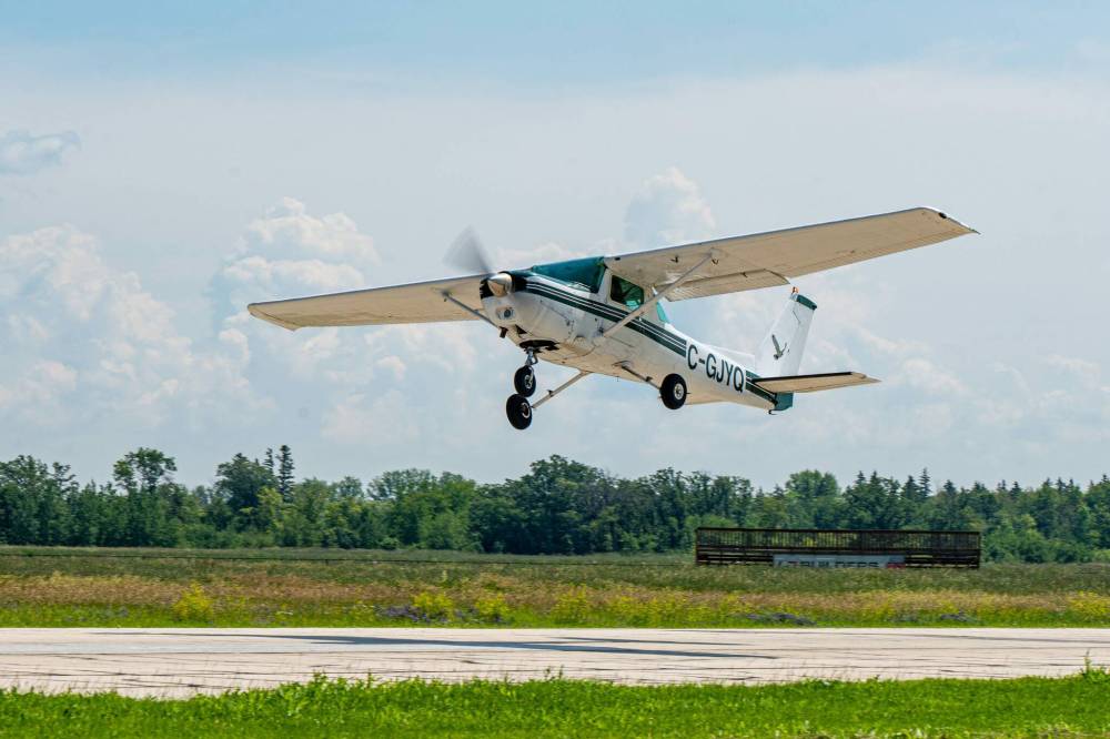NIC ADAM / FREE PRESS
A Cessna takes off from St. Andrews Airport.