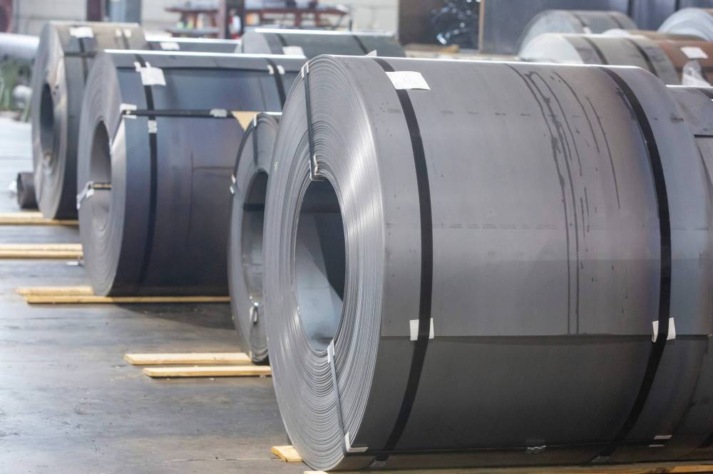 BROOK JONES / FREE PRESS
Rolls of galvanized steel sit, awaiting transformation.
