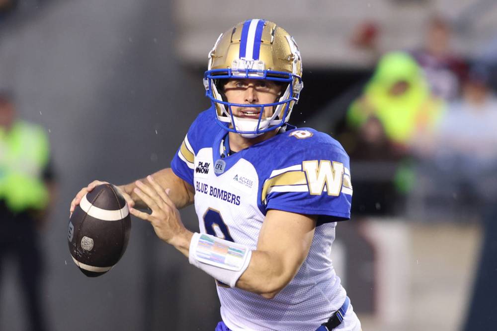 Patrick Doyle / THE CANADIAN PRESS files
Zach Collaros returns to lead the Blue Bombers against the Calgary Stampeders.