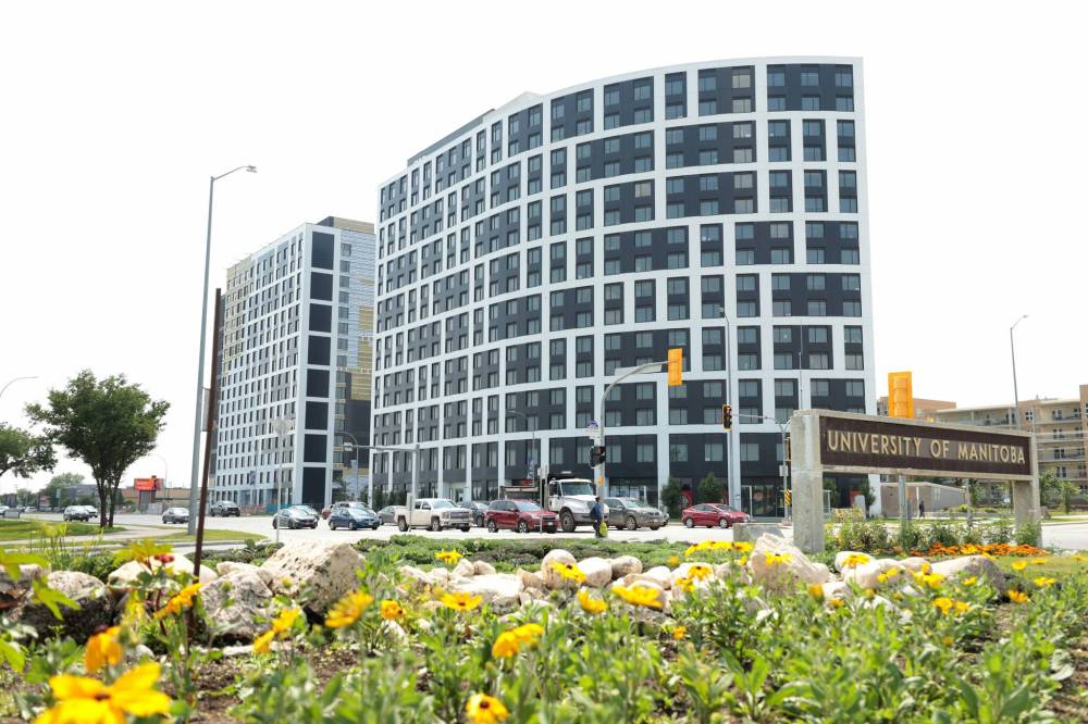 Ruth Bonneville / Free Press
Realestate Feature - Align and Arc Photo of the Align (left) and the sister building next to it, the Arc, student residences apartment building at 2537 Pembina. The story is really about both buildings being complete.