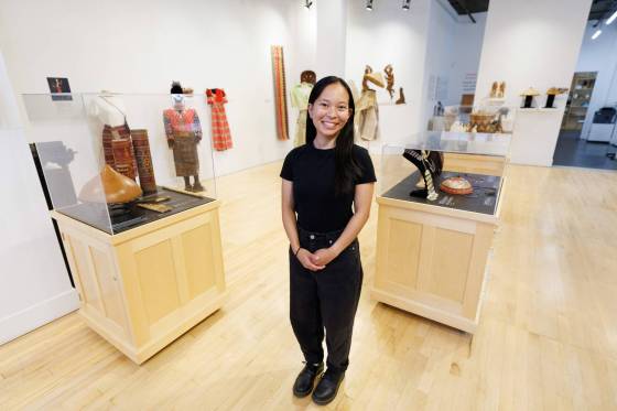Ana Ilagan, communications and engagement assistant at the Manitoba Crafts Museum and Library, curated Lupa ay Buhay | Land is Life, an exhibition showcasing Filipino culture. (Mike Deal / Free Press files)