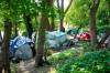 NIC ADAM / FREE PRESS The encampment at McFayden Park Friday Morning. A senior was allegedly assaulted by someone living in an encampment near the pickleball court Wednesday. 240712 - Friday, July 12, 2024. Reporter: Nicole