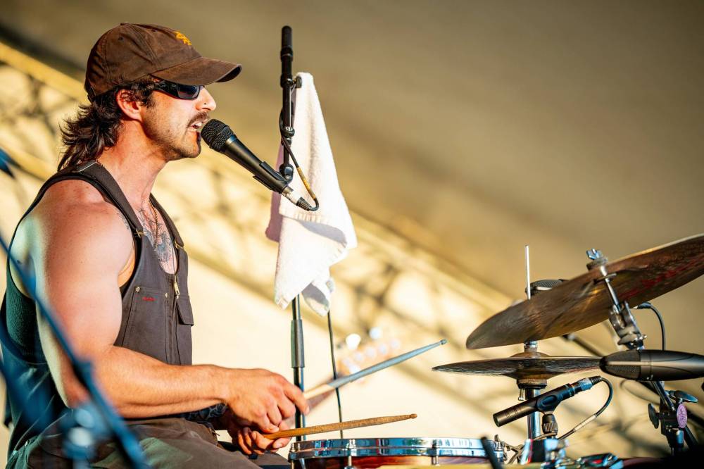 NIC ADAM / FREE PRESSWinnipeg musician Roman Clarke performs at Winnipeg Folk Festival’s Big Bluestem stage Thursday evening.