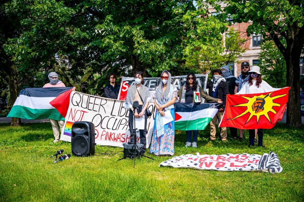 NIC ADAM / FREE PRESS
Canadian Palestinian Association of Manitoba president Ramsey Zeid said the group had planned to dismantle the encampment in the next few weeks at the time of receiving the legal threat from the U of M.