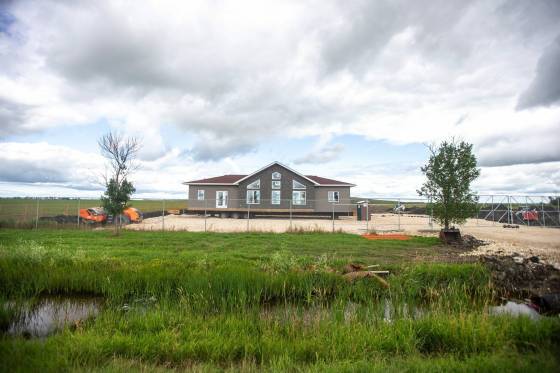 The new Healing Lodge, meant for victims families as the search for slain women is set to begin, at Prairie Green Landfill. (Mikaela MacKenzie / Free Press)