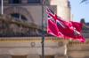 MIKAELA MACKENZIE / WINNIPEG FREE PRESS The Manitoba flag at the Manitoba Legislative Building in Winnipeg on Monday, May 11, 2020. Winnipeg Free Press 2020