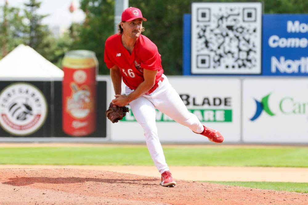 DAVE MAHUSSIER / WINNIPEG GOLDEYES
Homegrown southpaw Ben Onyshko has tossed more than 22 innings without allowing a single earned run since signing with the Goldeyes in June.