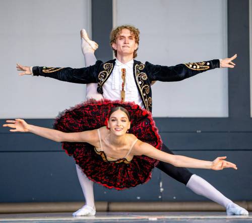 NIC ADAM / FREE PRESS
                                Don Quixote, with the Grand Pas de Deux &mdash; sans variations &mdash; features Aylin Contreras-Diaz and Timothy Gaule (alternating with Teodora Dvoretski and Oliver Bastin).