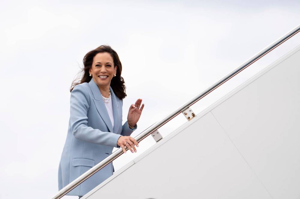 ERIN SCHARR / THE NEW YORK TIMES VIA ASSOCIATED PRESS
Vice President Kamala Harris boards Air Force Two at Andrews Air Force Base, Md. on July 30. How is it that in 2024, we can be so hung up on gender when assessing candidates to serve as heads of government, Dan Lett wonders.