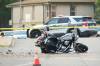 MIKE DEAL / FREE PRESS FILES
                                Winnipeg Police investigate a MVC between a white van and a motorcycle at Talbot Avenue and Levis Street. Talbot is closed between Brazier and Stadacona streets while they investigate. 230614 - Wednesday, June 14, 2023