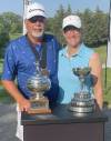 Mike McIntyre / Free Press
                                Brad Moore (left) and Rhonda Orr, winners of the 2024 men&rsquo;s and women&rsquo;s Manitoba seniors&rsquo; golf championships.