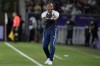 France's head coach Thierry Henry reacts during a quarter final soccer match between France and Argentina, at Bordeaux Stadium, during the 2024 Summer Olympics, Friday, Aug. 2, 2024, in Bordeaux, France. (AP Photo/Moises Castillo)