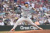 New York Mets starting pitcher Jose Quintana throws during the second inning of a baseball game against the Seattle Mariners, Friday, Aug. 9, 2024, in Seattle. (AP Photo/Jason Redmond)
