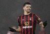 FILE - Bournemouth's Dominic Solanke reacts to a decision during the English Premier League soccer match between Bournemouth and Crystal Palace, at The Vitality Stadium in Bournemouth, England, on April 2, 2024. Tottenham has completed the signing of striker Dominic Solanke from Premier League rival Bournemouth in a deal worth a reported 65 million pounds ($83 million). (AP Photo/Dave Shopland)