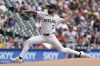 Milwaukee Brewers' DL Hall pitches during the first inning of a baseball game against the Cincinnati Reds, Sunday, Aug. 11, 2024, in Milwaukee. (AP Photo/Aaron Gash)