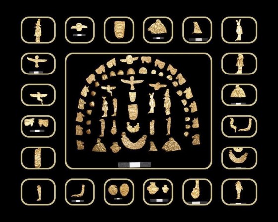 Artifacts discovered inside tombs at the Tell al-Deir necropolis, in the Nile Delta town of Damietta, about 200 km north of Cairo, Egypt. (Egypt's Supreme Council of Antiquities via The Associated Press)