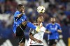 CF Montréal defender Ruan, left, and FC Dallas forward Dante Sealy, right, play for control of the ball during the first half of an MLS soccer match March 2, 2024, in Frisco, Texas. CF Montreal is sending Brazilian right back Ruan to FC Dallas for up to US$150,000 in general allocation money. (AP Photo/LM Otero)