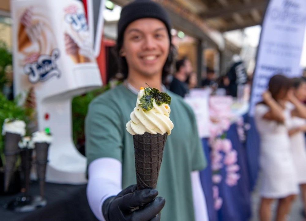 Wasabi ice cream is pictured on media preview day at the Canadian National Exhibition in Toronto on Wednesday, August 14, 2024. THE CANADIAN PRESS/Laura Proctor