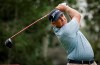 Scott Parel, of the United States, tees off on the eighth hole during the PGA Tour Champions golf event in Calgary, Alta., Friday, Aug. 16, 2024. THE CANADIAN PRESS/Jeff McIntosh
