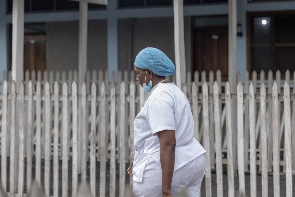 Doctor Rachel Maguru does rounds at the general hospital in Goma, Democratic Republic of Congo, Wednesday, Aug. 14, 2024 after the World Health Organization declared the mpox outbreaks in Congo and elsewhere in Africa a global emergency. (AP Photo/Moses Sawasawa)