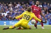 Liverpool's Mohamed Salah scores his side's second goal during the English Premier League soccer match between Ipswich Town and Liverpool at Portman Road stadium in Ipswich, England, Saturday, Aug. 17, 2024. (AP Photo/Alastair Grant)