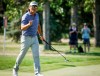 Ken Tanigawa, of the United States, reacts to a birdie putt on seventeenth green on his way to winning the PGA Tour Champions golf event in Calgary, Alta., Sunday, Aug. 18, 2024. THE CANADIAN PRESS/Jeff McIntosh