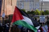Protesters march to the Democratic National Convention at the United Center after a rally at Union Park Monday, Aug. 19, 2024, in Chicago.(AP Photo/Alex Brandon)
