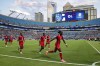 The Canadian men's soccer team will play a friendly match against Panama at Toronto's BMO Field during the upcoming FIFA window. Canada midfielder Ismael Kone (8) celebrates after scoring against Uruguay during the Copa America third place soccer match in Charlotte, N.C., Saturday, July 13, 2024. THE CANADIAN PRESS/AP-Jacob Kupferman