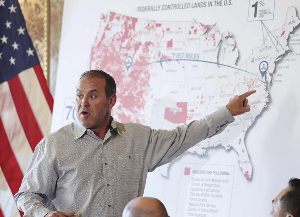 Utah House Speaker Mike Schultz, R-Hooper, speaks during a press conference to announce state action for Utah public lands at the Capitol in Salt Lake City, on Tuesday, Aug. 20, 2024. (Jeffrey D. Allred/The Deseret News via AP)