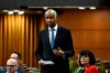 Minister of International Development Ahmed Hussen rises during Question Period in the House of Commons on Parliament Hill in Ottawa on March 22, 2024. THE CANADIAN PRESS/Justin Tang