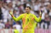 FILE - Germany's goalkeeper Manuel Neuer reacts during a quarter final match between Germany and Spain at the Euro 2024 soccer tournament in Stuttgart, Germany, Friday, July 5, 2024. (AP Photo/Matthias Schrader, File)