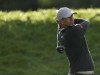 Adam Scott tees off on the third hole during the second round of the BMW Championship golf event at Castle Pines Golf Club, Friday, Aug. 23, 2024, in Castle Rock, Colo. (AP Photo/Matt York)