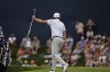 Keegan Bradley reacts after missing a putt on the 17th green during the third round of the BMW Championship golf event at Castle Pines Golf Club, Saturday, Aug. 24, 2024, in Castle Rock, Colo. (AP Photo/Matt York)