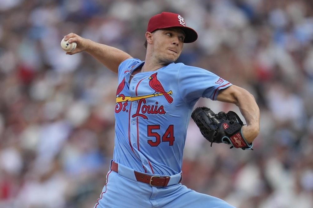 St. Louis Cardinals starting pitcher Sonny Gray delivers during the second inning of a baseball game against the Minnesota Twins, Saturday, Aug. 24, 2024, in Minneapolis. (AP Photo/Abbie Parr)