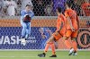 Houston Dynamo goalkeeper Steve Clark, left, makes a save in front of midfielder Artur, center, and defender Erik Sviatchenko (28) during the second half of an MLS soccer match against Toronto FC Saturday, Aug. 24, 2024, in Houston. (AP Photo/Michael Wyke)