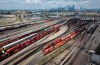 Railcars and locomotives sit idle at the CPKC railyard in Calgary, Alta., Thursday, Aug. 22, 2024.Traffic at Canada's two largest railways is slated to resume Monday as the work stoppage is set to end. Canadian National Railway Co. and Canadian Pacific Kansas City shut down lines last Thursday in metropolitan areas, effectively locking out railway workers.THE CANADIAN PRESS/Jeff McIntosh