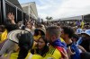 FILE - Fans wait to enter the stadium prior to the Copa America final soccer match between Argentina and Colombia in Miami Gardens, Fla., July 14, 2024. (AP Photo/Lynne Sladky, File)