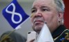 The Crown has stayed proceedings against Manitoba Métis Federation president David Chartrand, who was given a ticket that alleged he was fishing without a licence. Chartrand looks on during a rally in Winnipeg, Saturday, Oct. 19, 2019. THE CANADIAN PRESS/Sean Kilpatrick