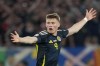 FILE - Scotland's Scott McTominay reacts during a Group A match between Scotland and Hungary at the Euro 2024 soccer tournament in Stuttgart, Germany, June 23, 2024. (AP Photo/Matthias Schrader, File)