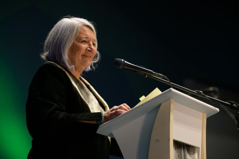Governor General Mary Simon speaks during a ceremony in Iqaluit, Nunavut, on April 1, 2024. THE CANADIAN PRESS/Dustin Patar