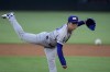 Los Angeles Dodgers pitcher Yoshinobu Yamamoto throws against the Texas Round Rock Express during a rehab start for the Triple-A Oklahoma City Dodgers, Wednesday, Aug. 28, 2024, in Round Rock, Texas. (AP Photo/Eric Gay)